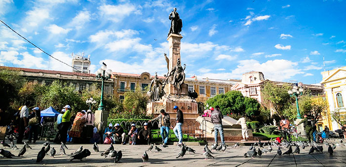 Plaza Murillo en la ciudad de La Paz